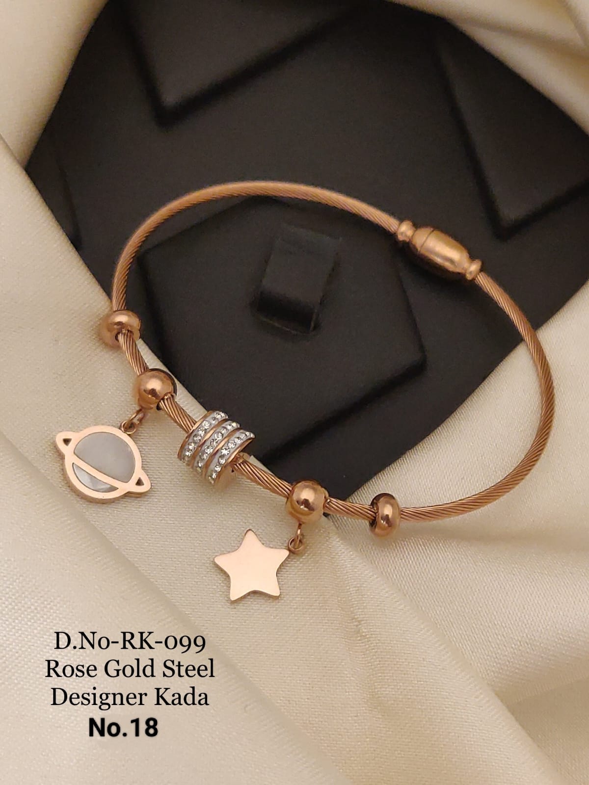 Rose Gold Free Size Steel Designer Breslet Kada Catalog
